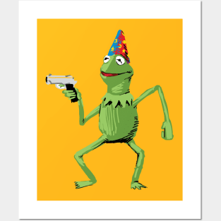 Kermit With Gun Limitied Edition Posters and Art